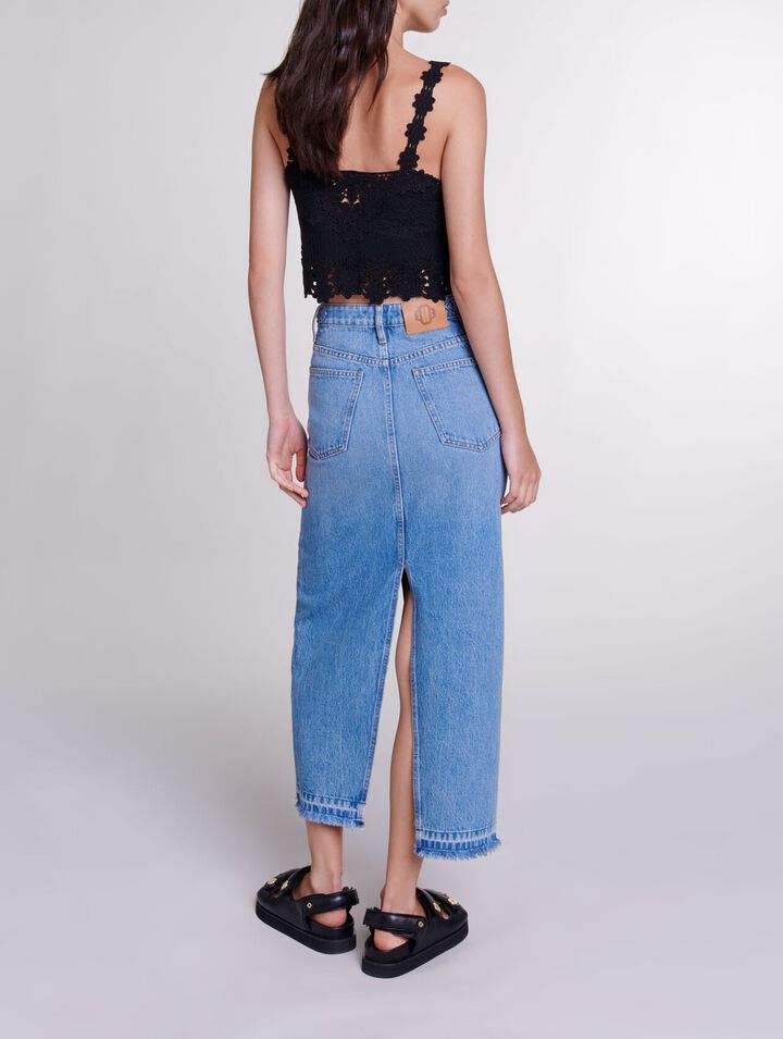 Gonna lunga in denim