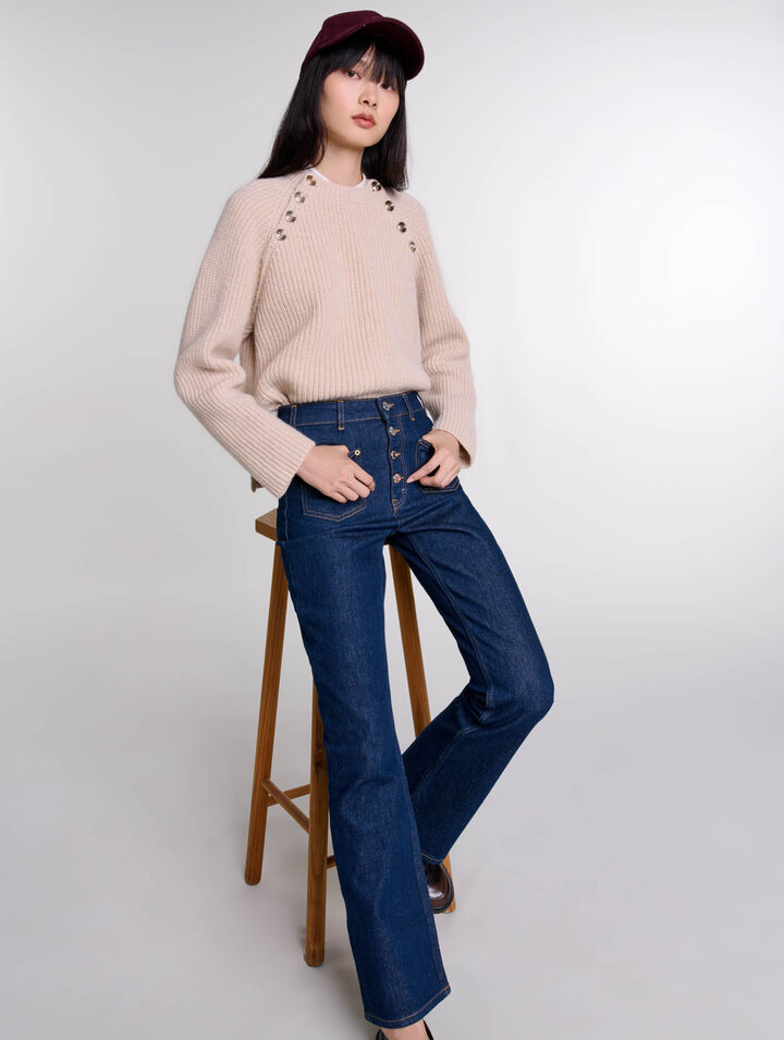 Jeans in denim con tasche