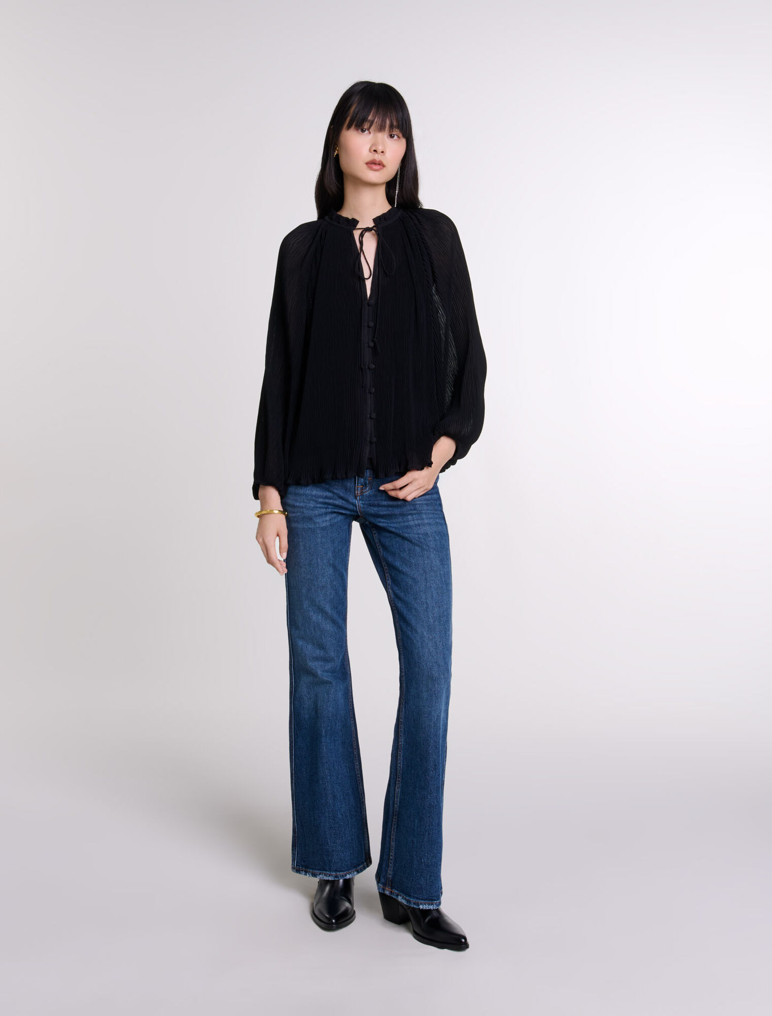 Camicia plissettata
