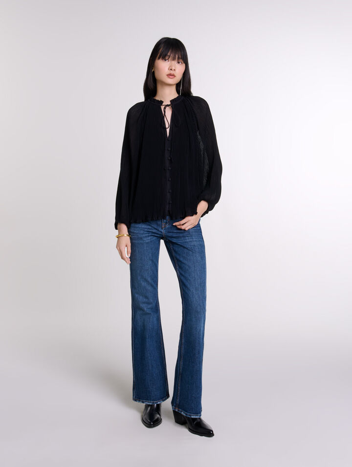 Camicia plissettata