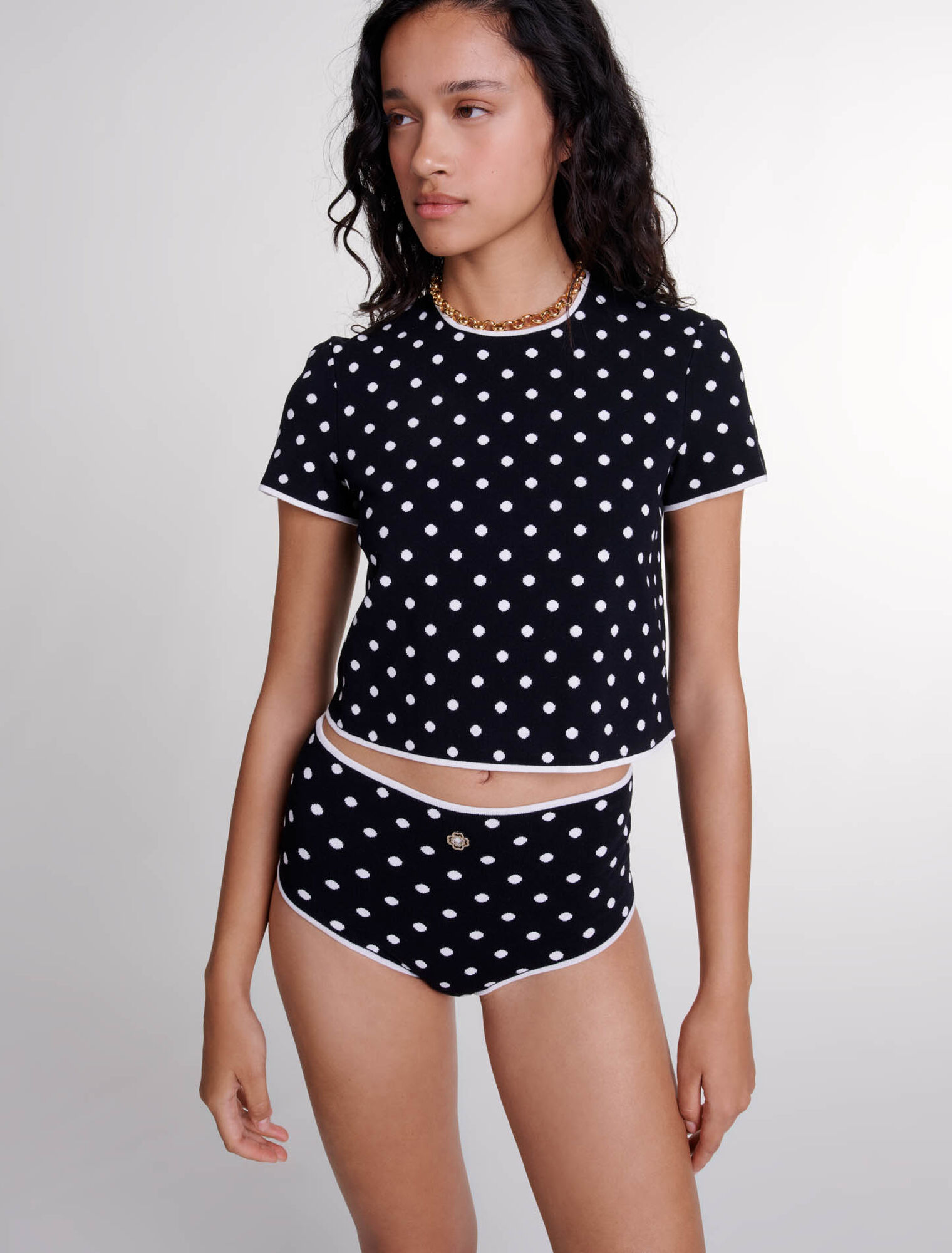 Culotte in maglia jacquard 
