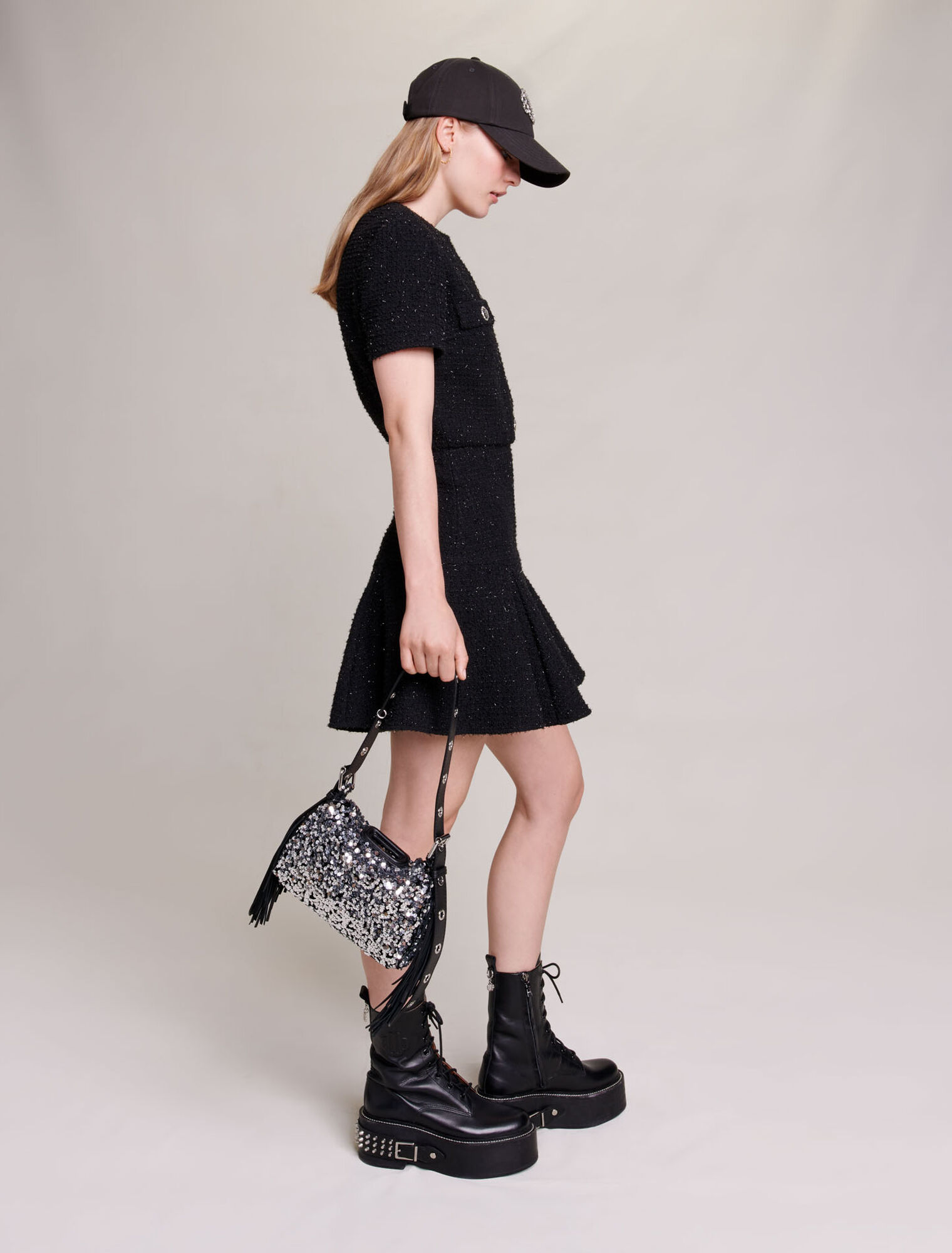 Abito corto in tweed