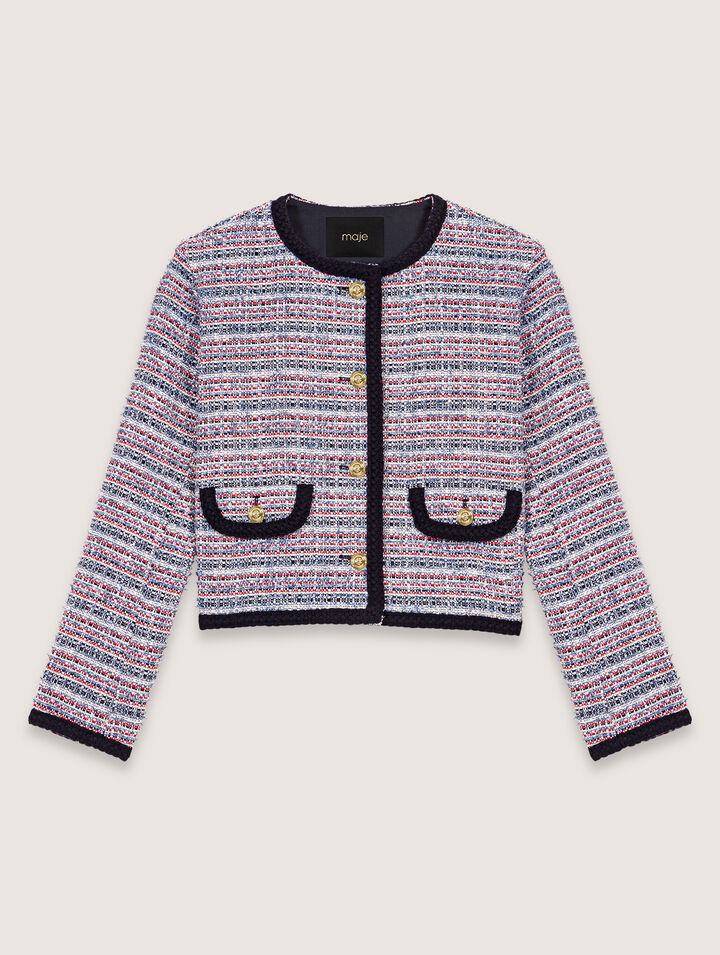 Giacca corta in tweed