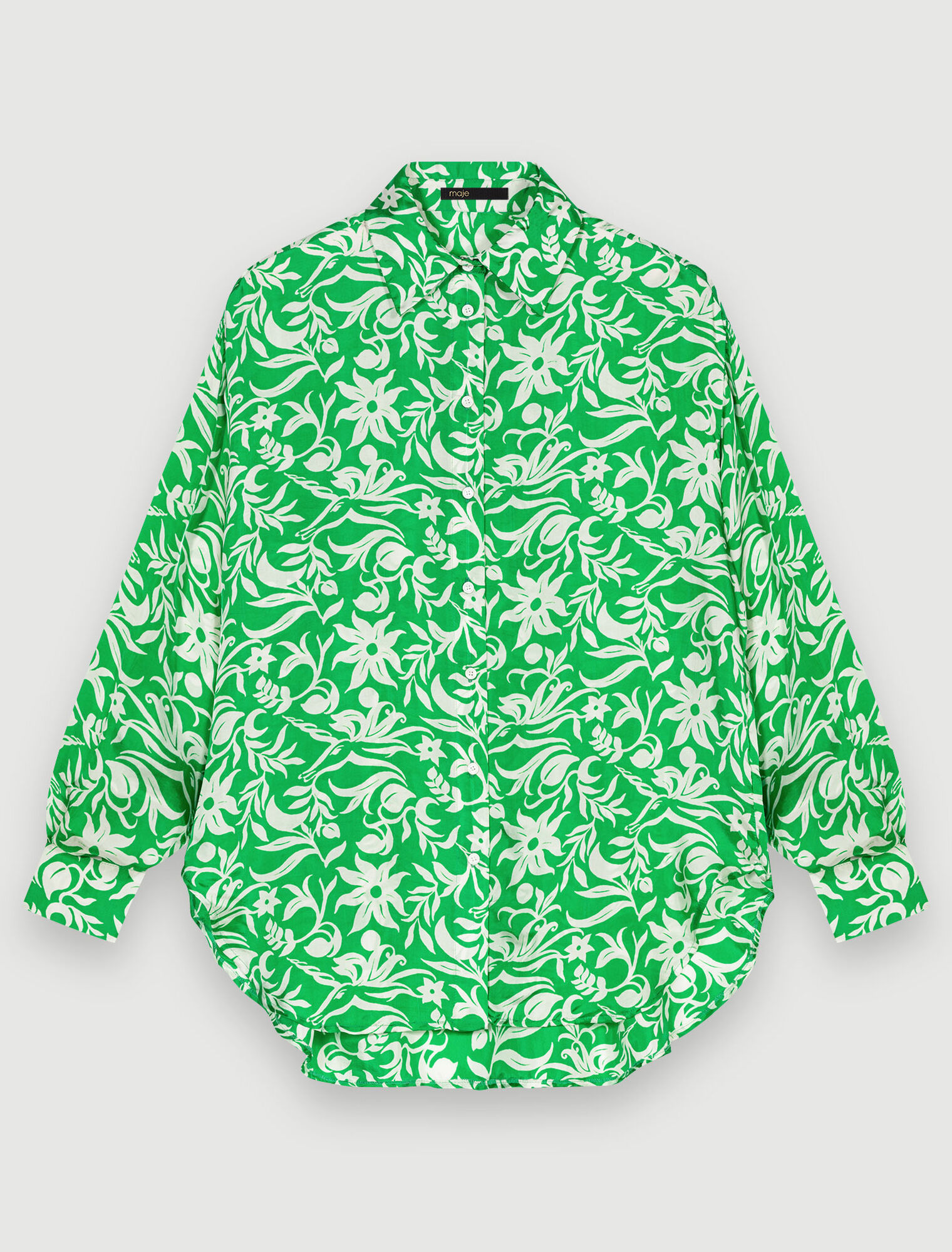 Camicia in raso stampata
