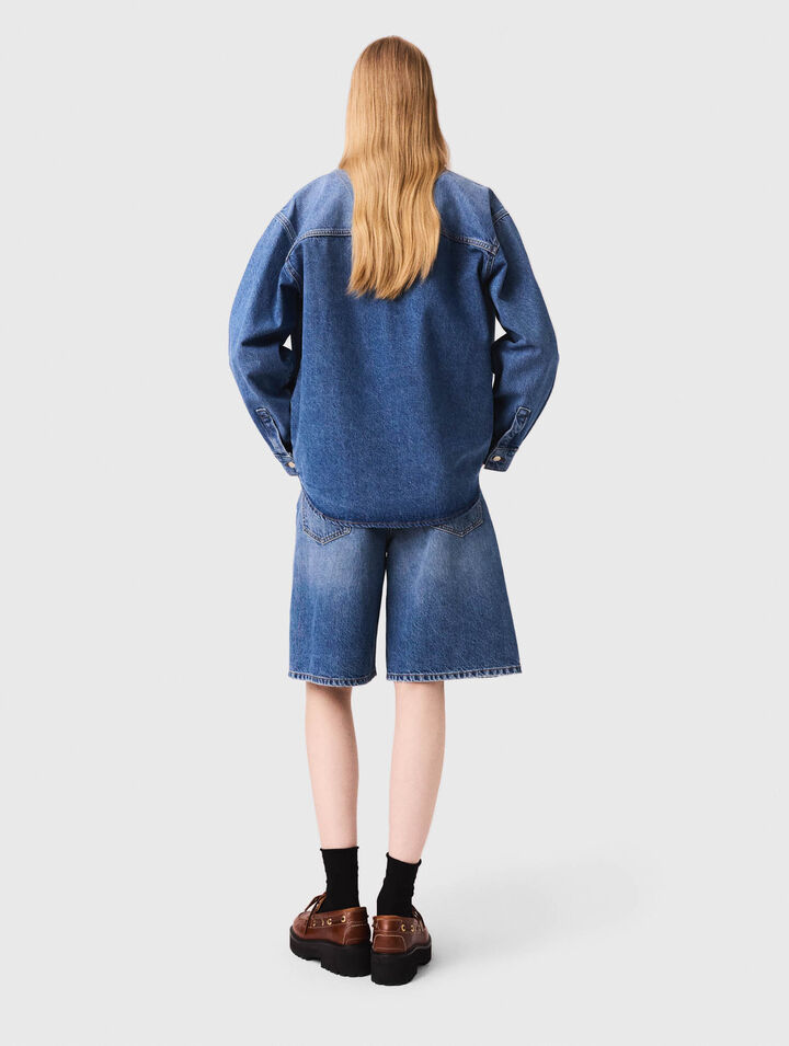 Giacca di jeans scolorita