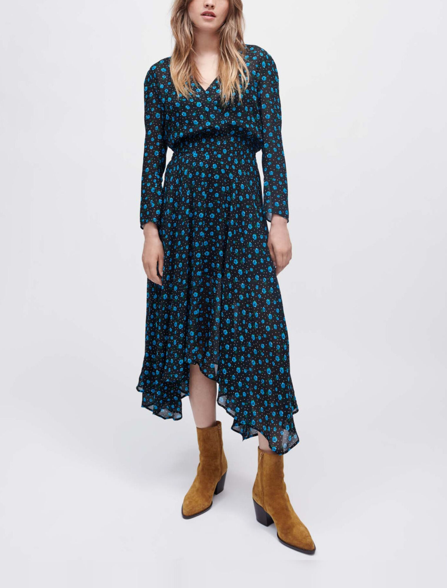 Abito in chiffon leopardato