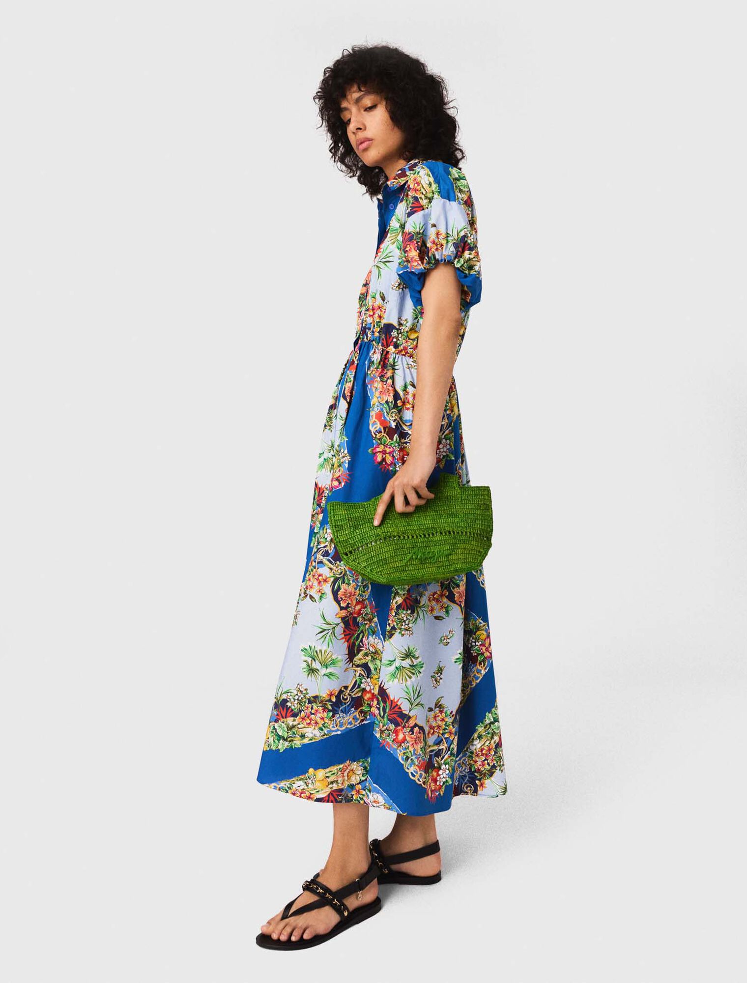 Mini shopping bag in rafia naturale