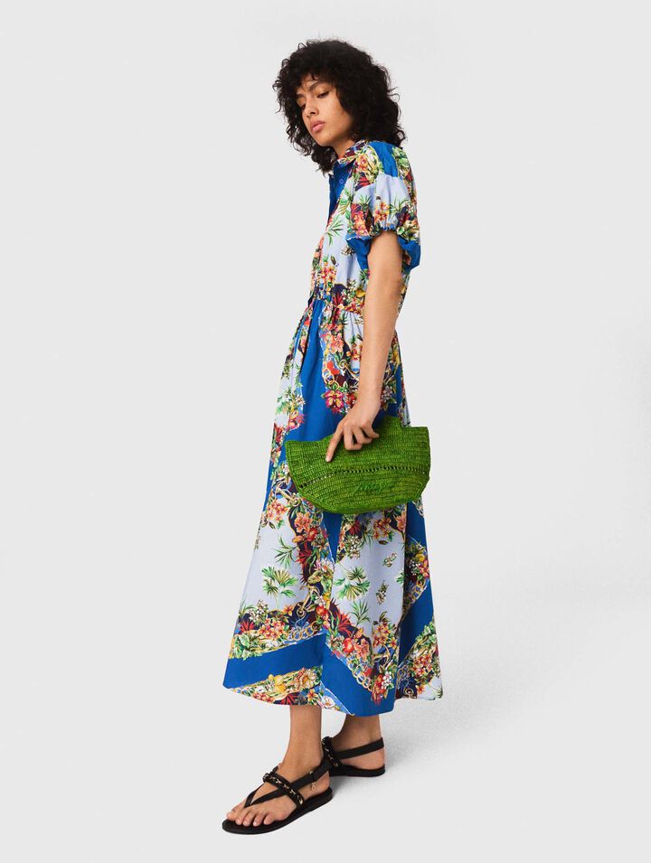 Mini shopping bag in rafia naturale
