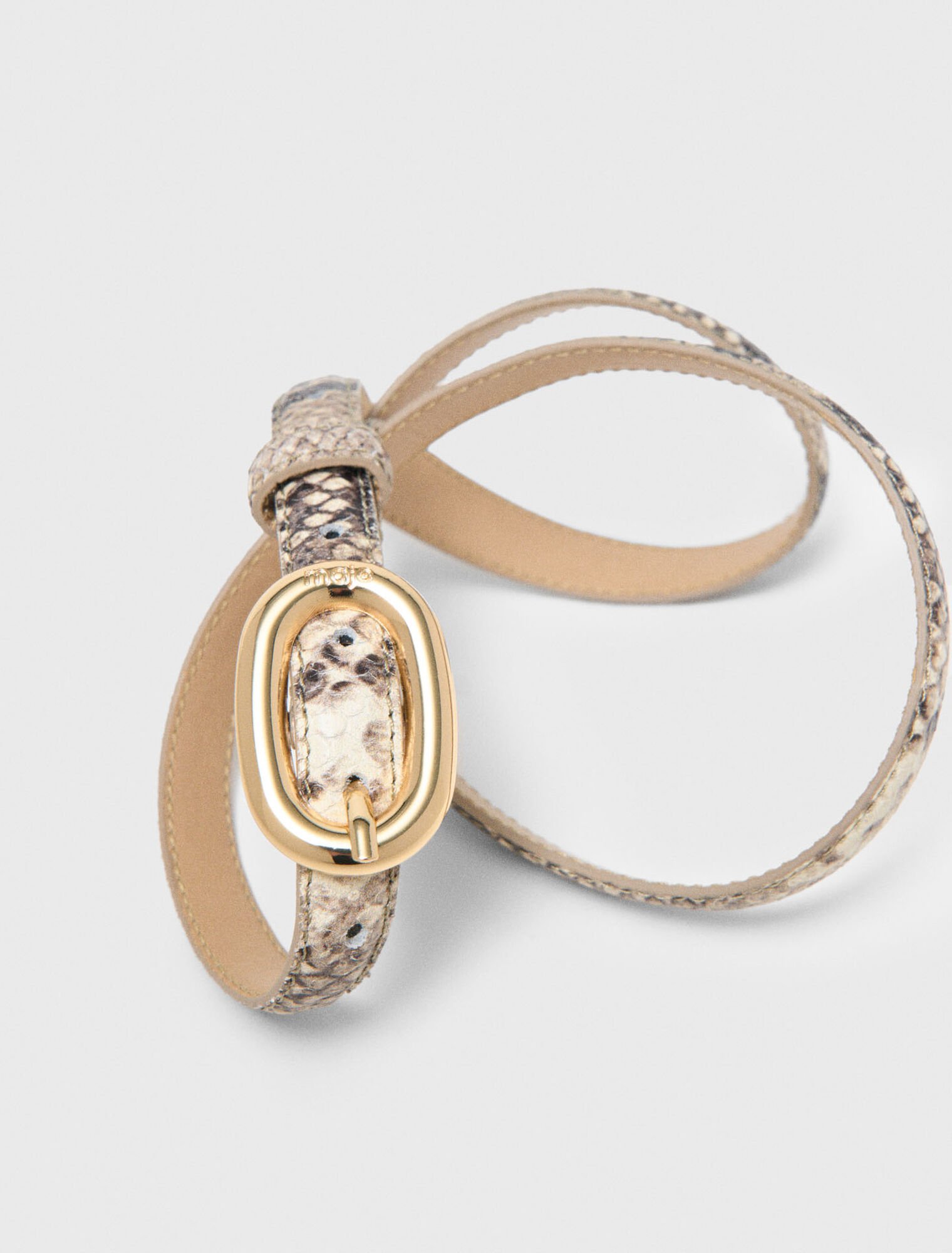 Cintura fine in pelle pitonata