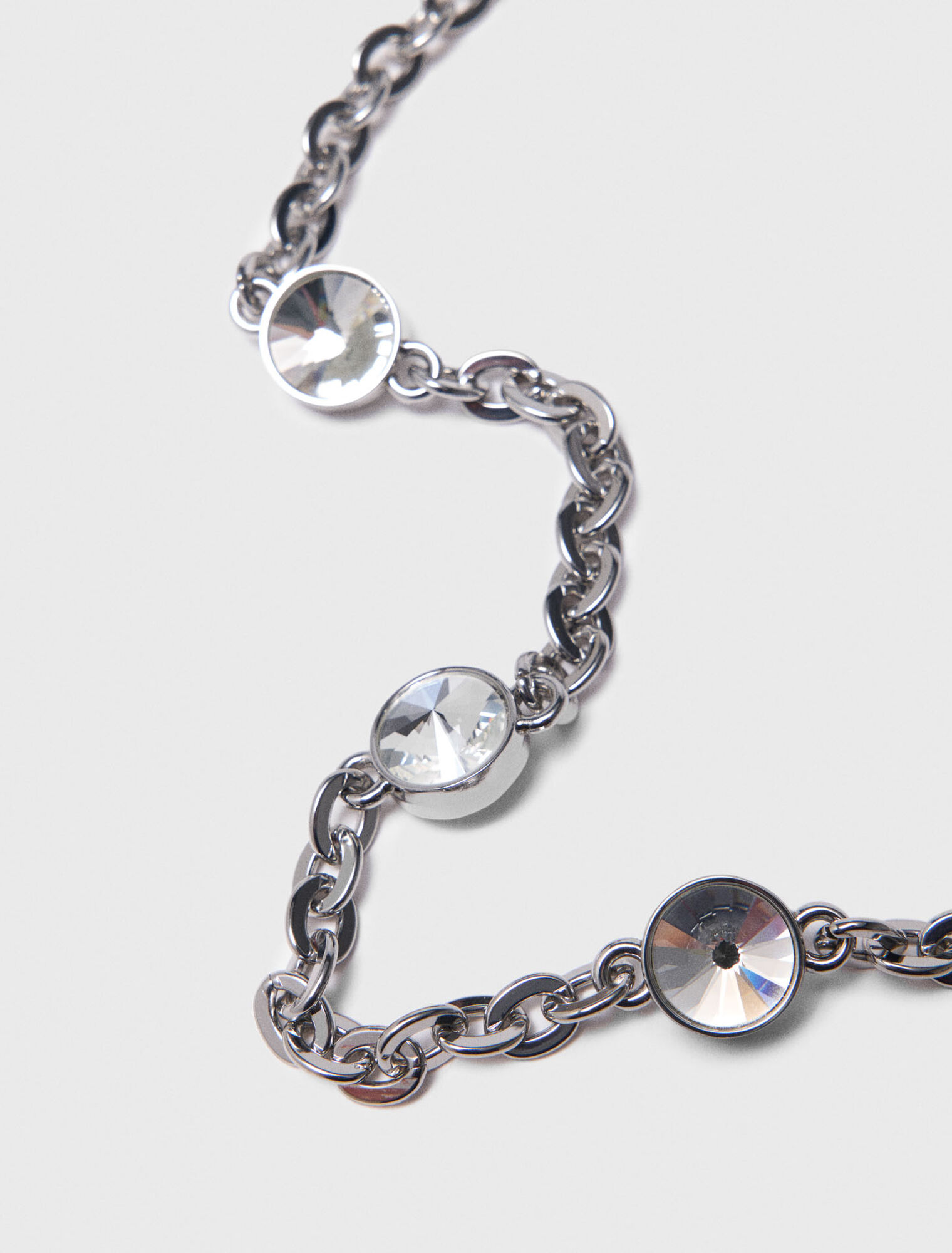 Tracolla a catena corta con strass