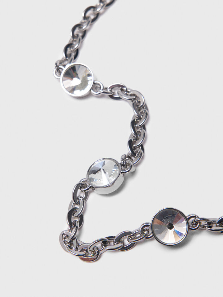 Tracolla a catena corta con strass