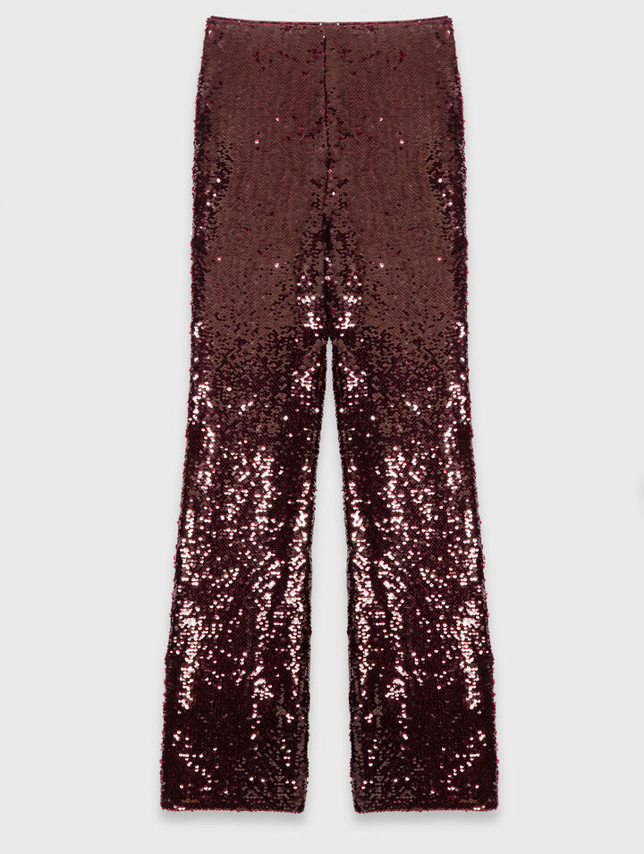Pantaloni ricamati con paillettes