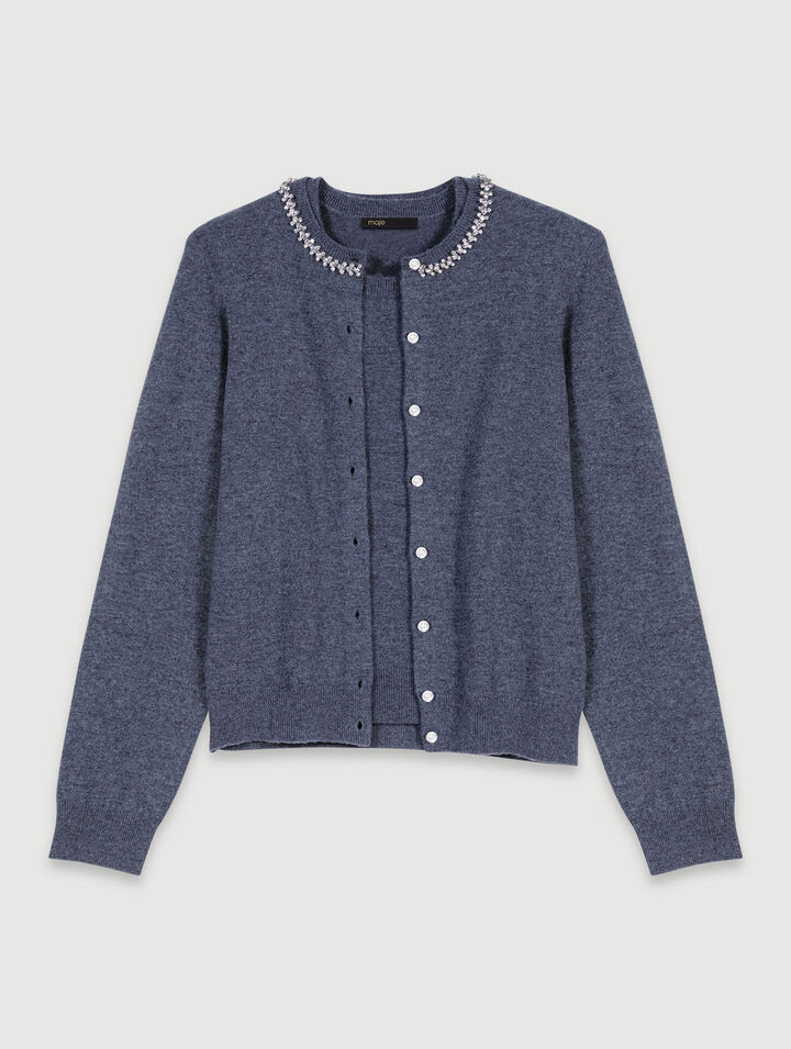 Cardigan 2 in 1 in cashmere