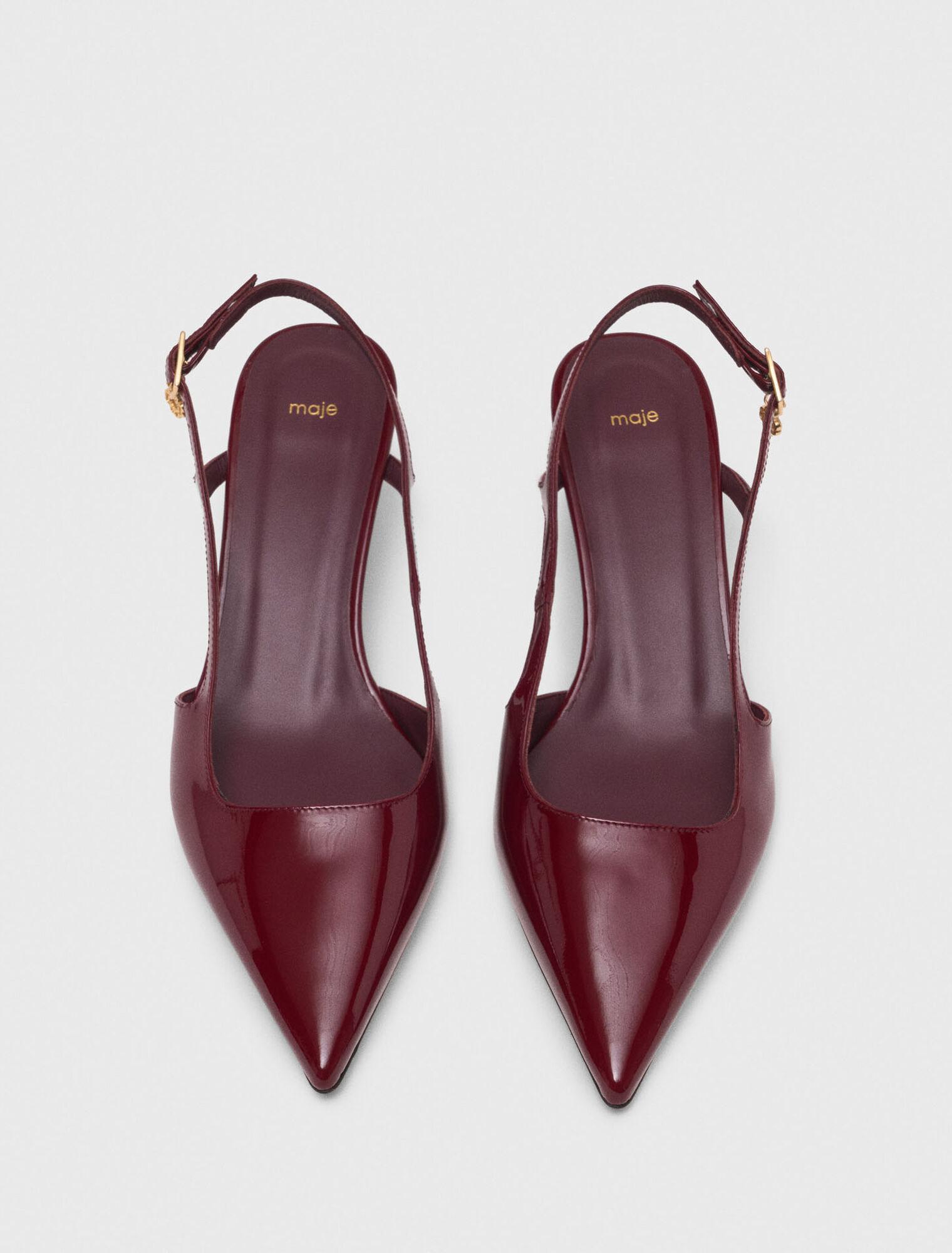 Décolleté slingback pelle vernice