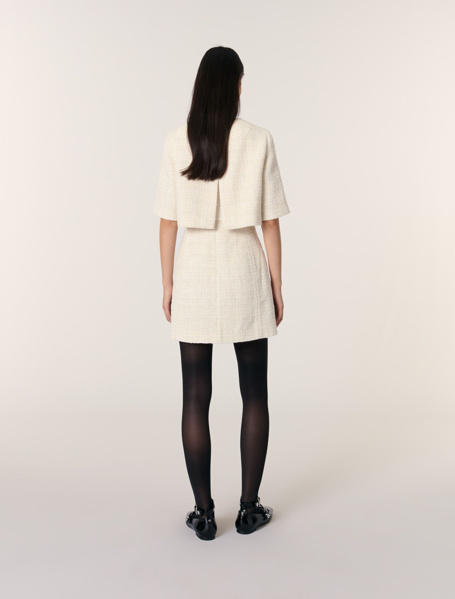 Abito corto 2 in 1 in tweed