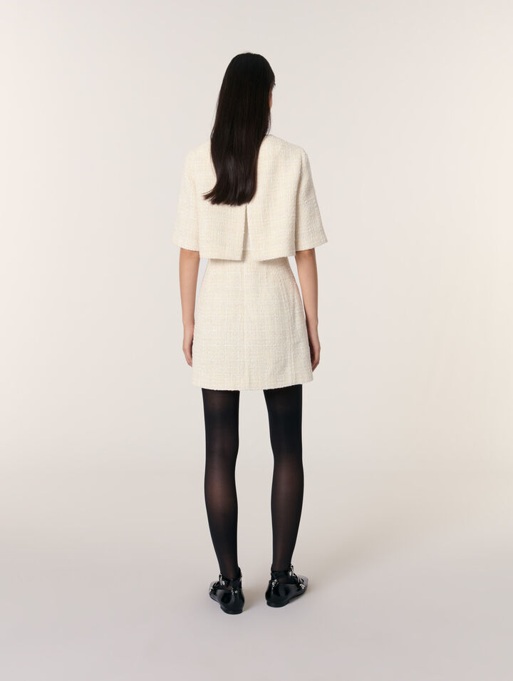 Abito corto 2 in 1 in tweed