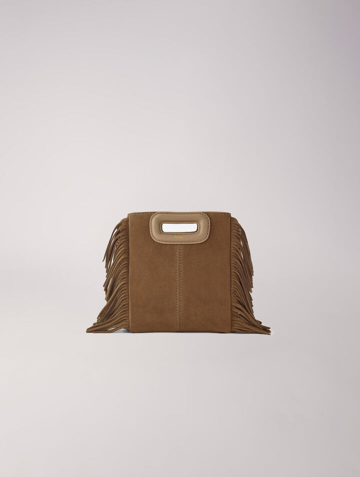 Borsa mini M in pelle scamosciata