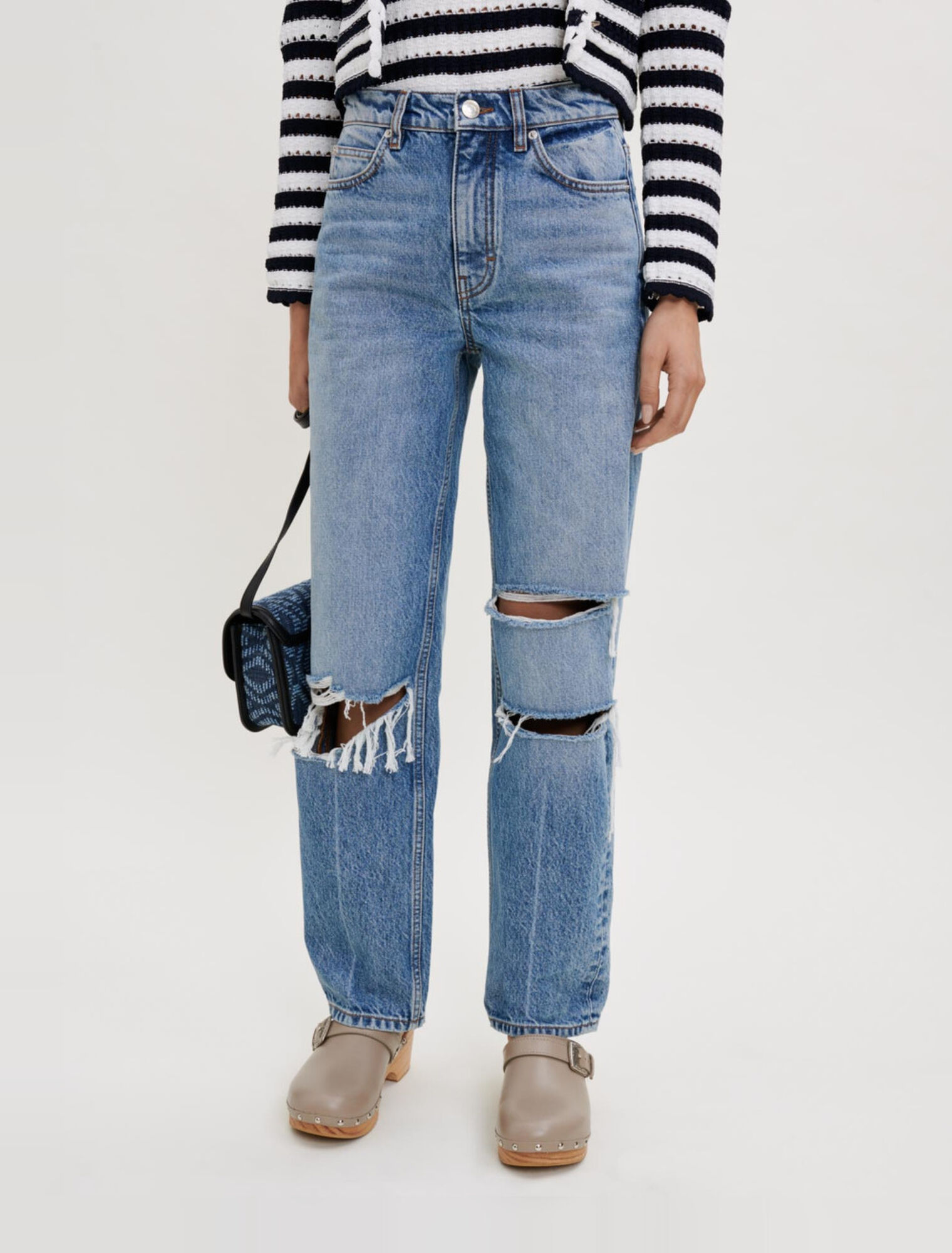 Jeans loose strappati