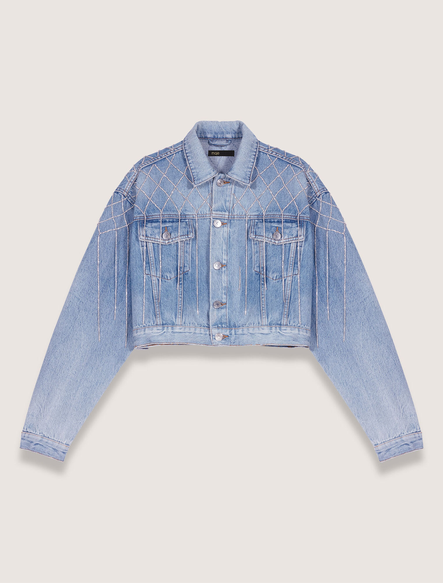Giacca di jeans glitterata