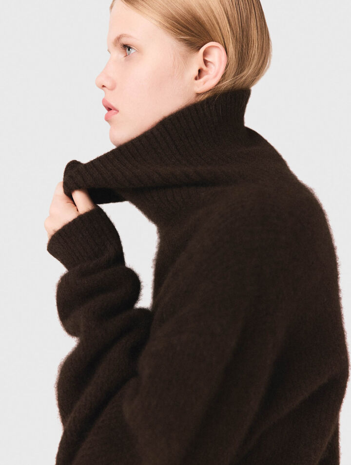 Maglione dolcevita in misto yak