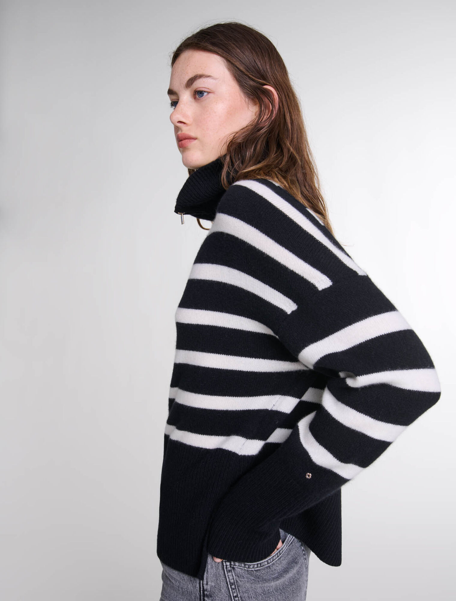 Maglia a collo alto con stampa