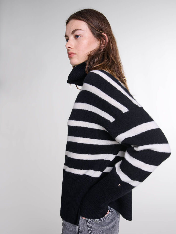 Maglia a collo alto con stampa