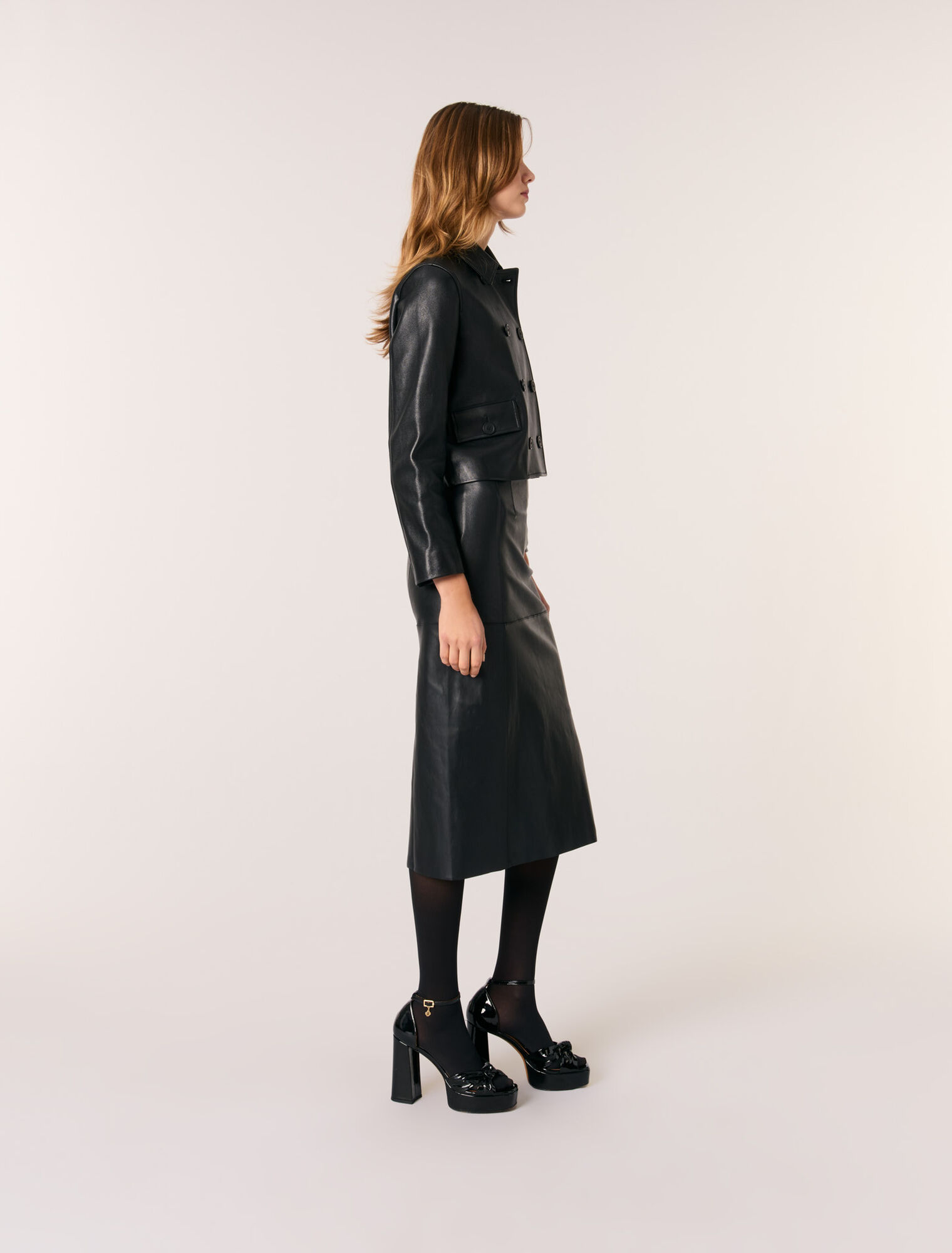 Giacca corta in pelle