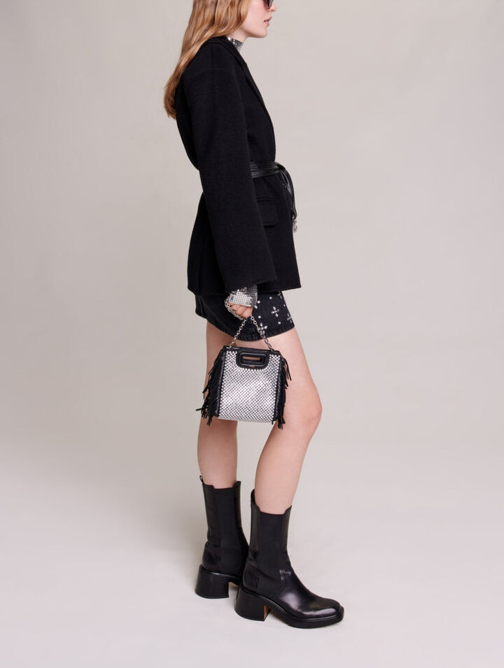 Cappotto cropped da annodare