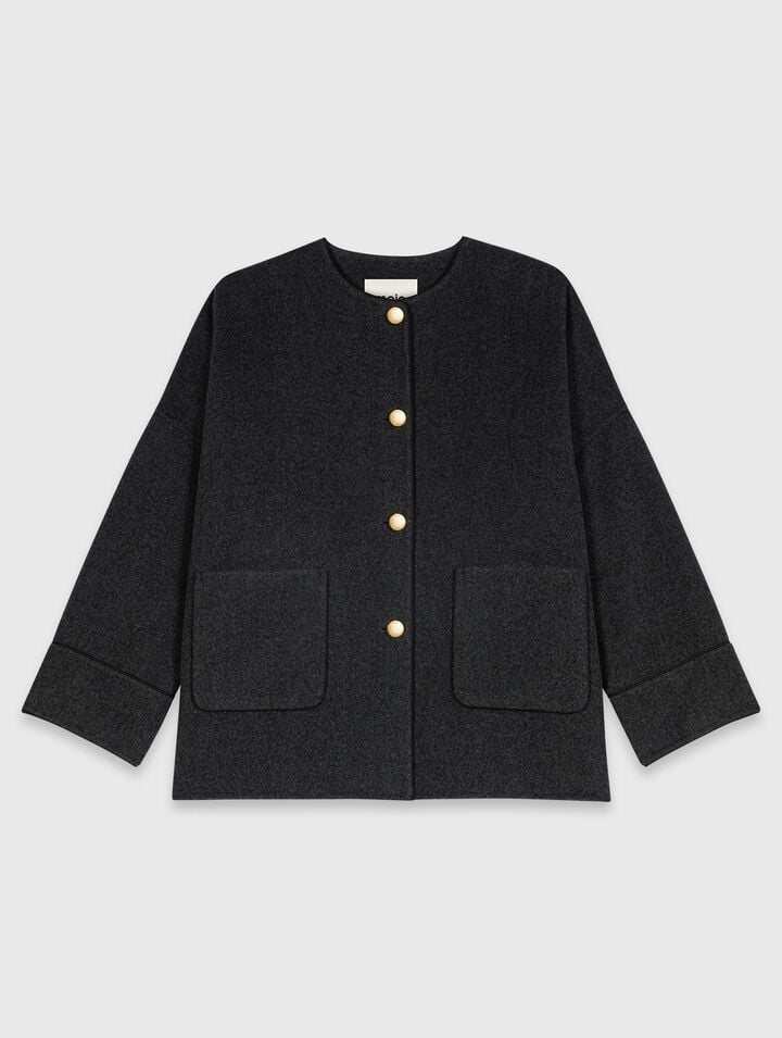 Cappotto con sciarpa rimovibile