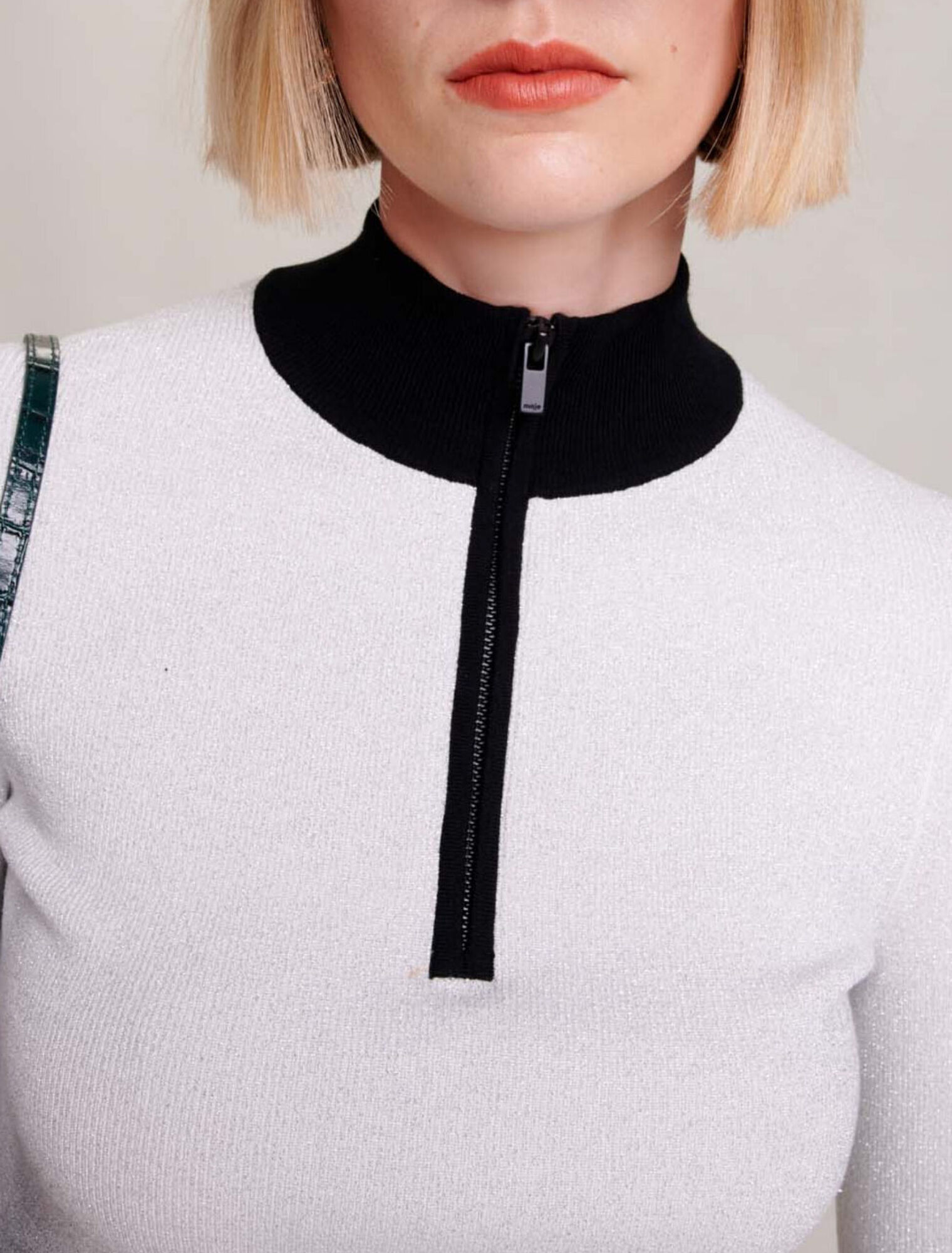 Pull corto in maglia fantasia