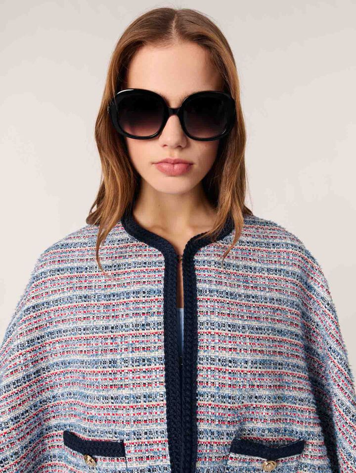 Mantella tweed passamani contrasto