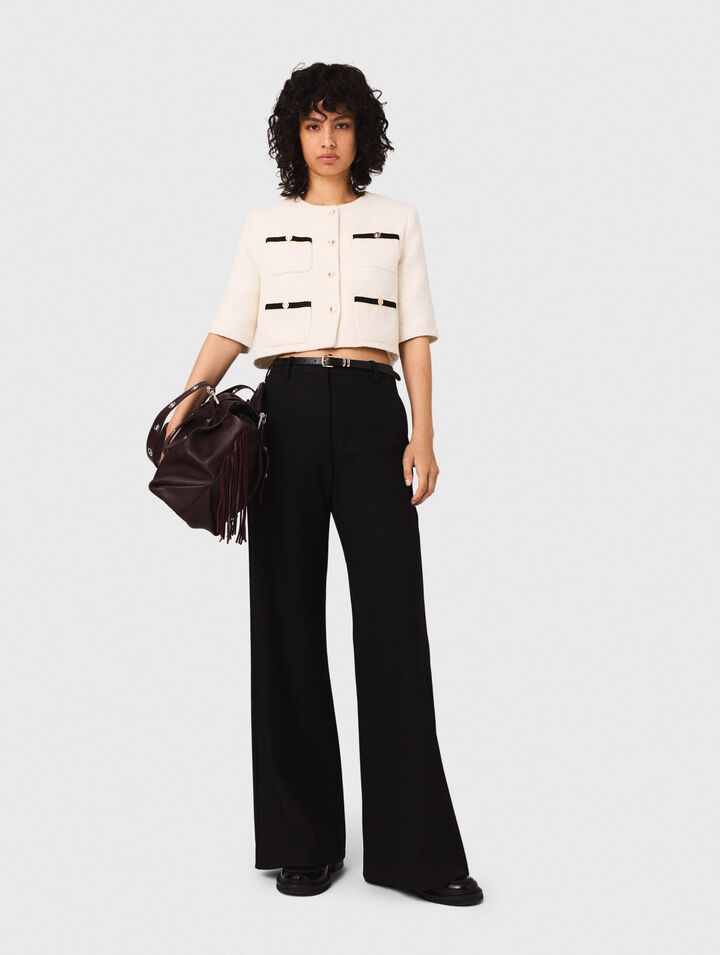 Giacca corta in tweed lurex