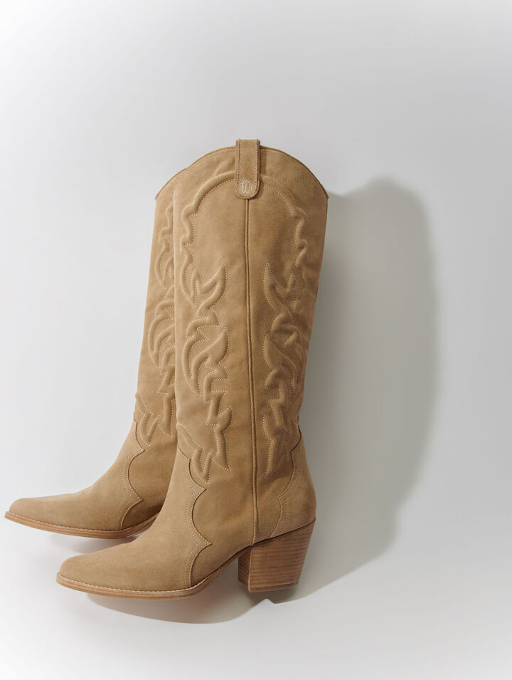 Stivali da cowboy in pelle