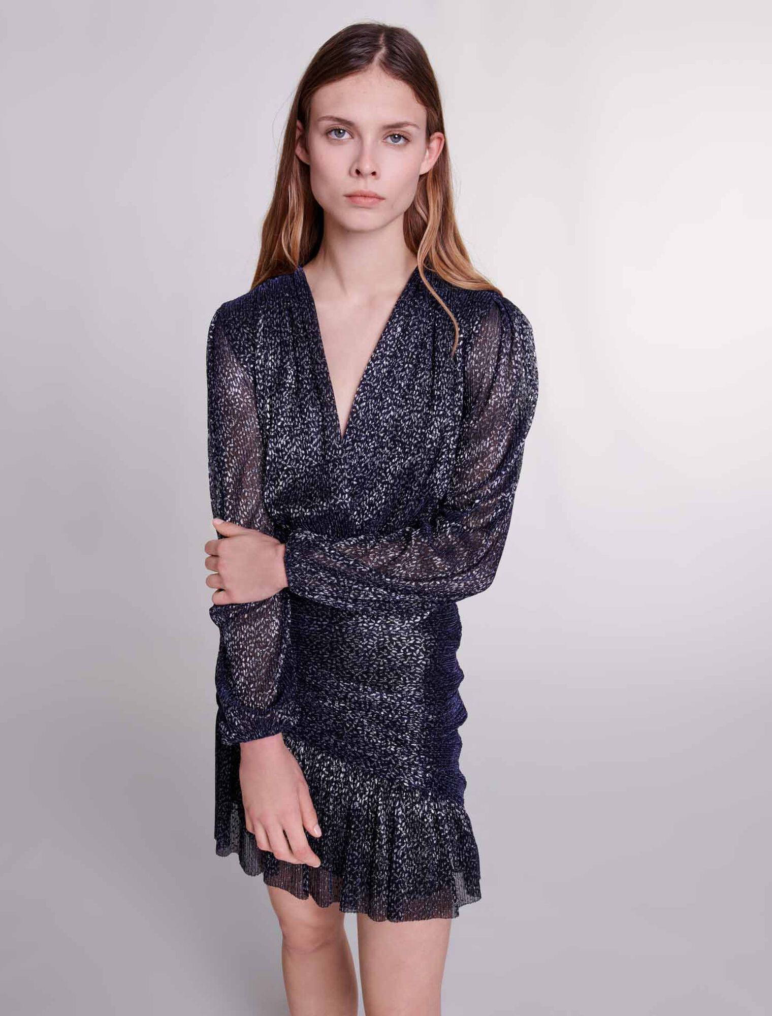 Abito in lurex drappeggiato