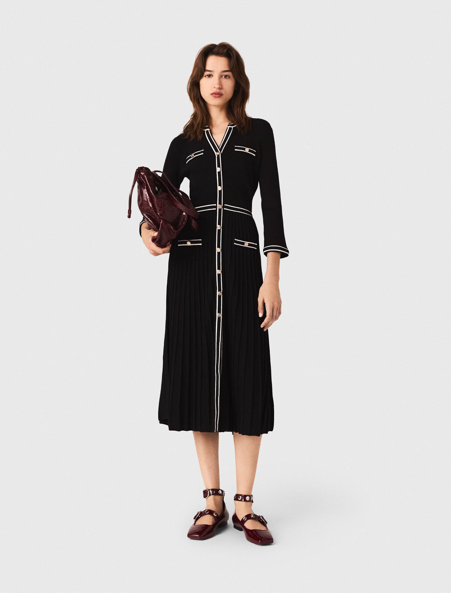 Abito midi in maglia