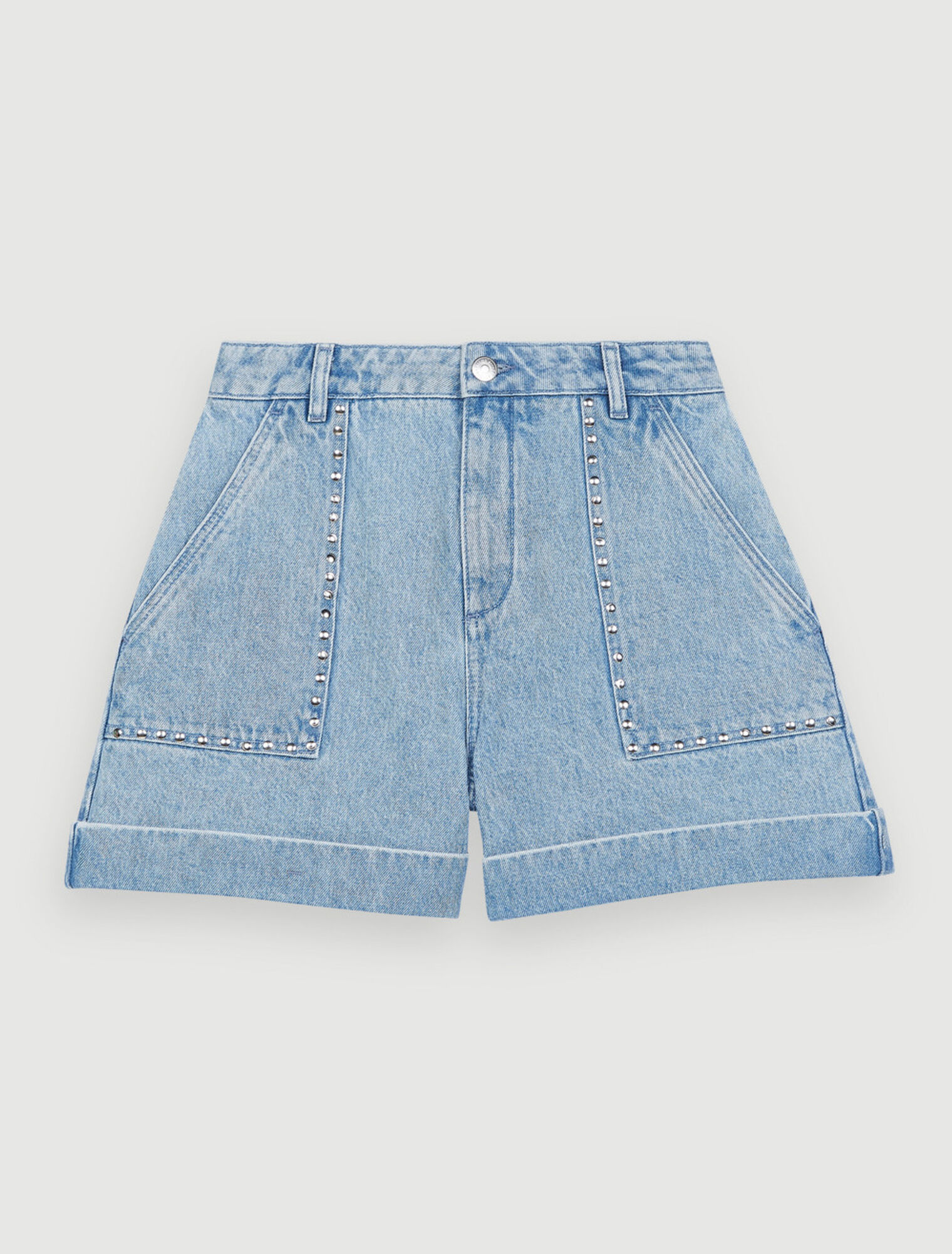 Pantaloncini in denim con borchie