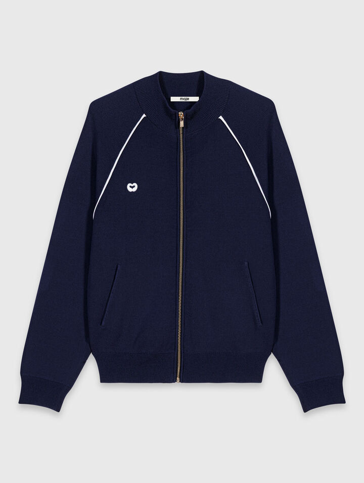 Cardigan con zip