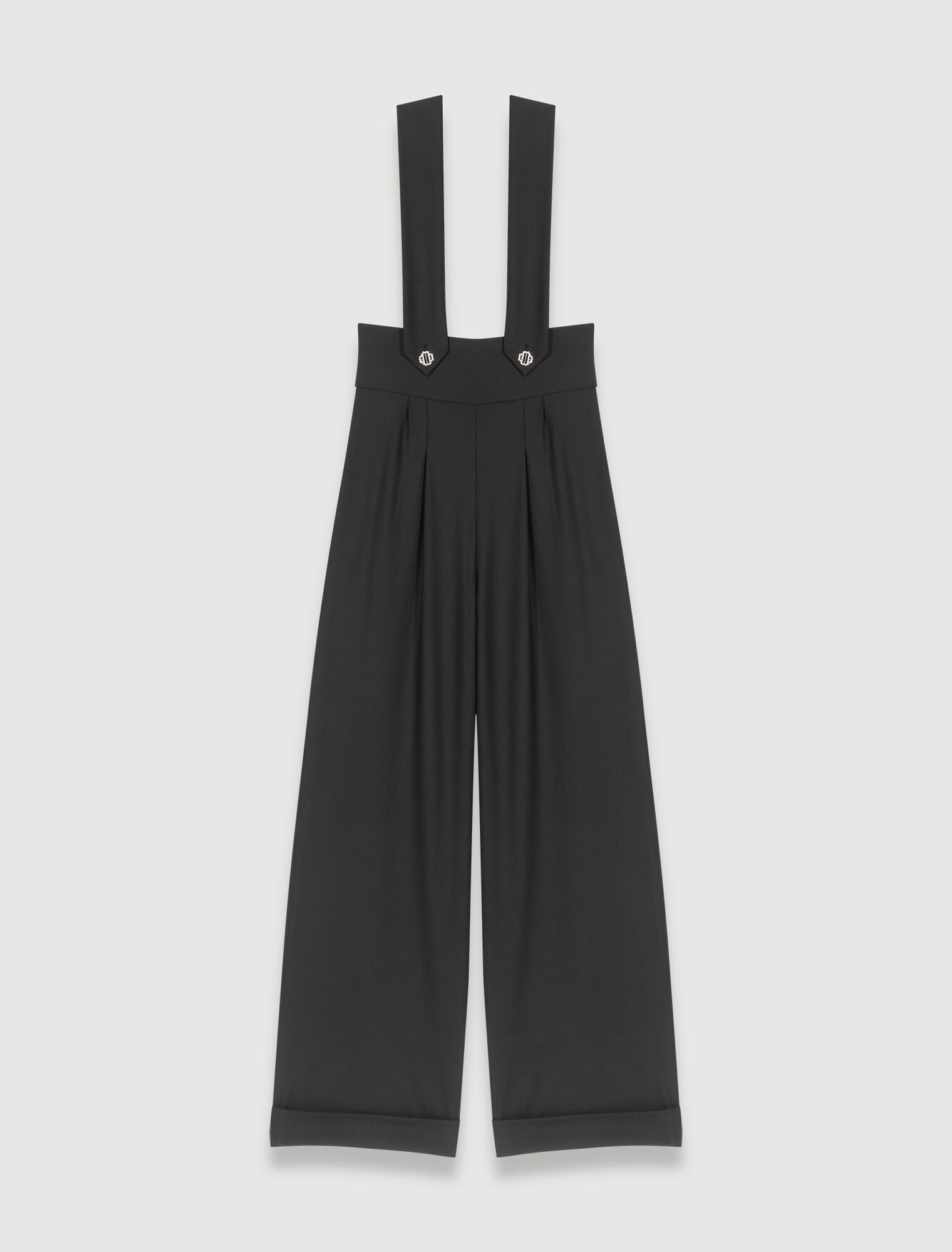 Pantaloni larghi con bretelle