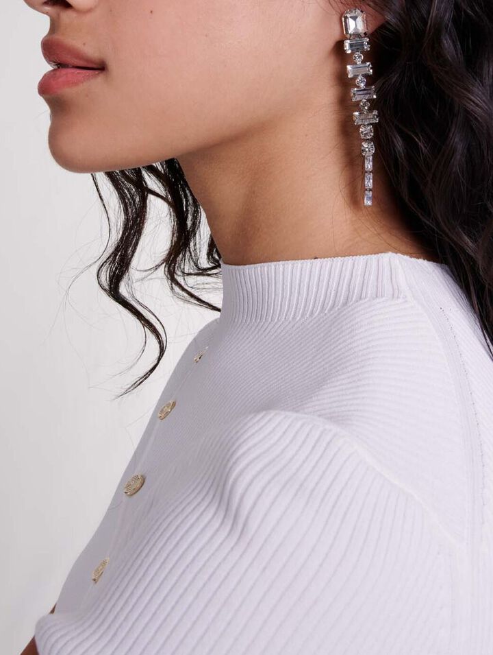 Orecchini con strass a cascata