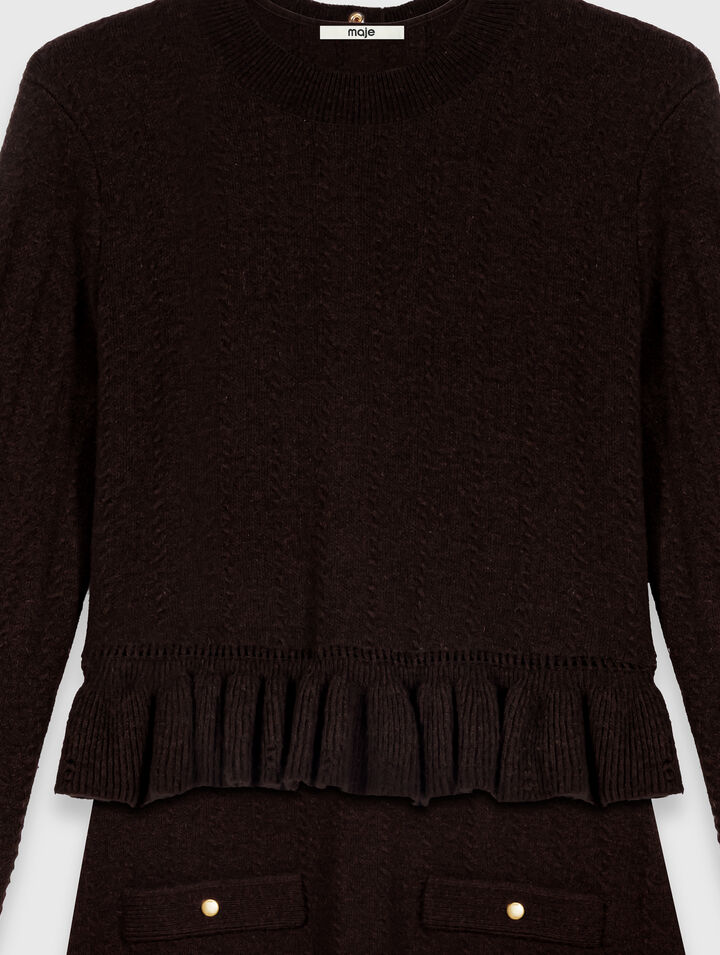Abito in maglia con pull rimovibile