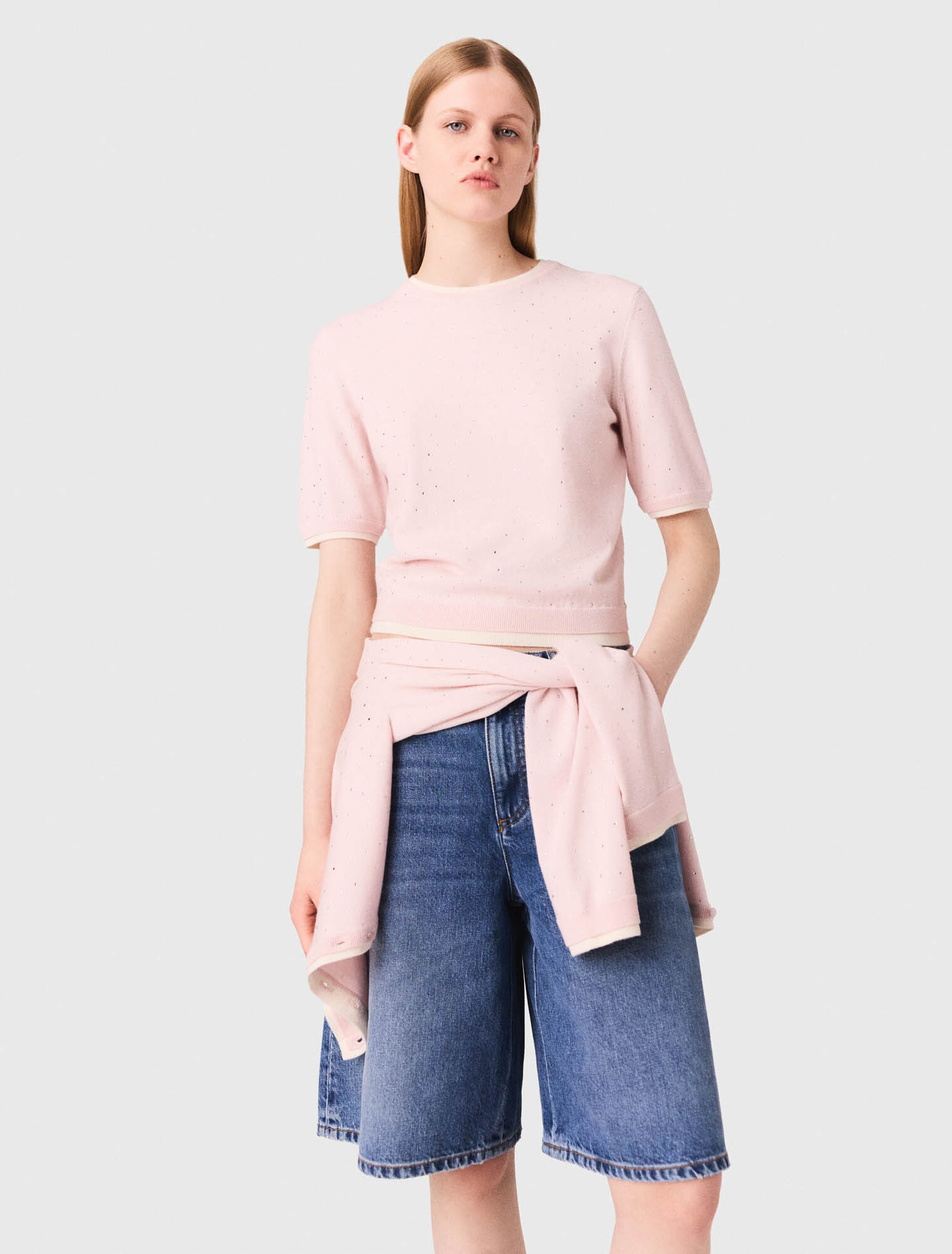 Maglione 100% lana maniche corte