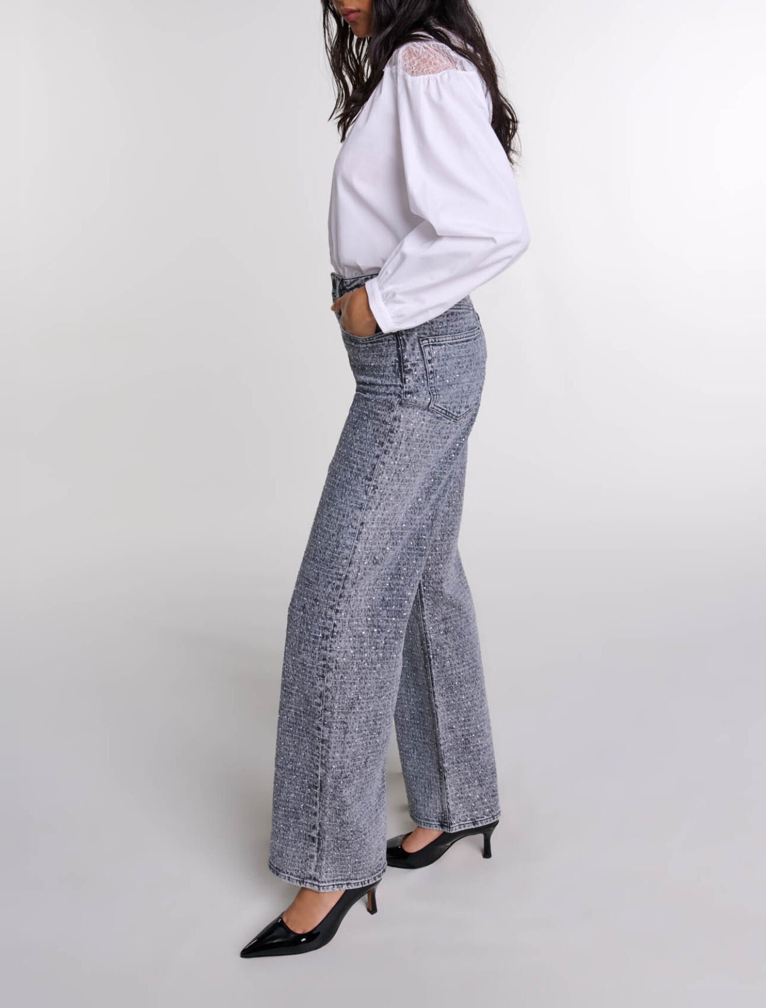 Jeans decorati con strass