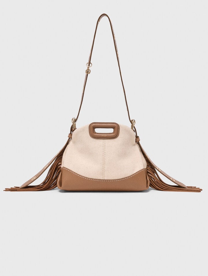 Borsa Miss M mini in tela e pelle