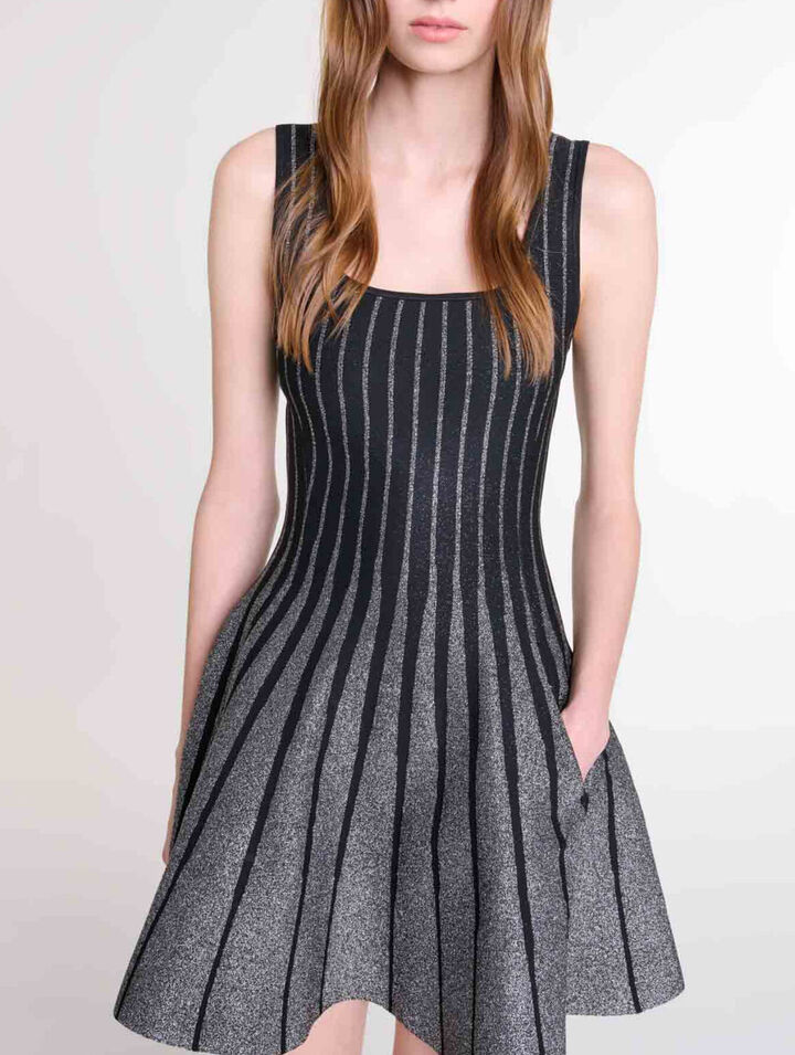 Abito corto in maglia jacquard