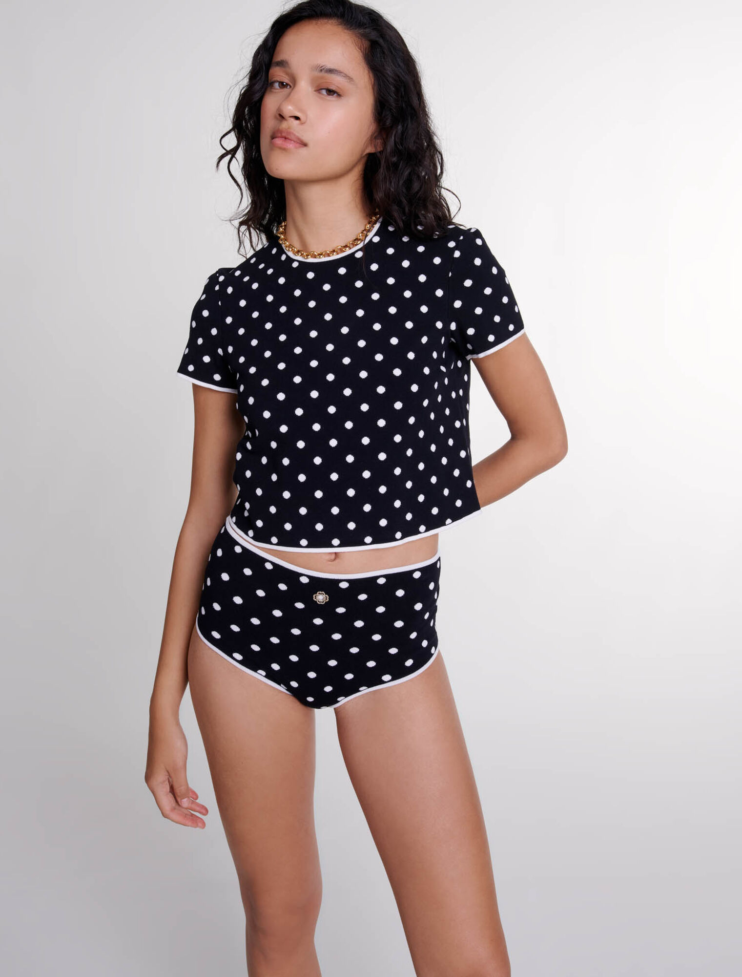 Culotte in maglia jacquard 