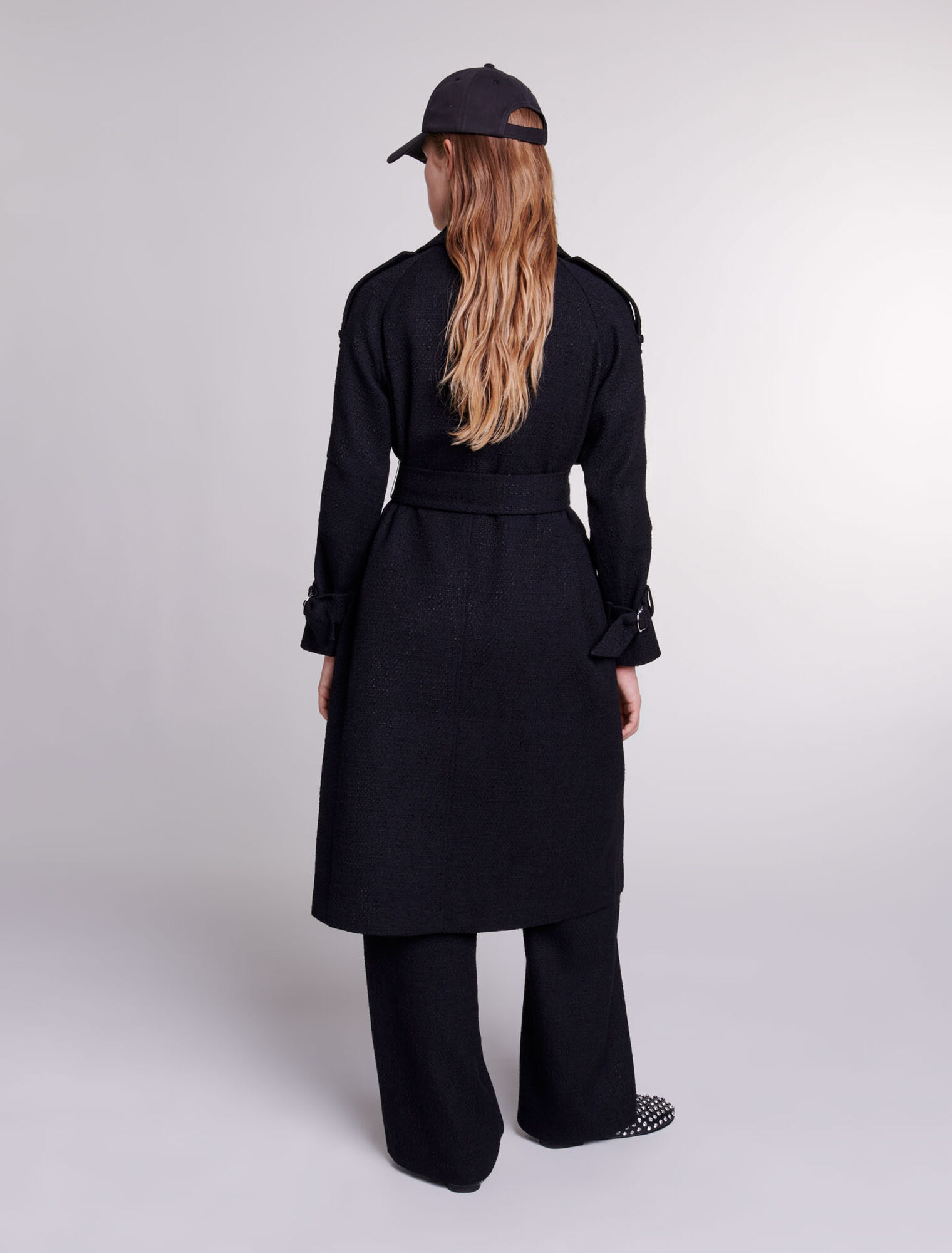 Trench in tweed