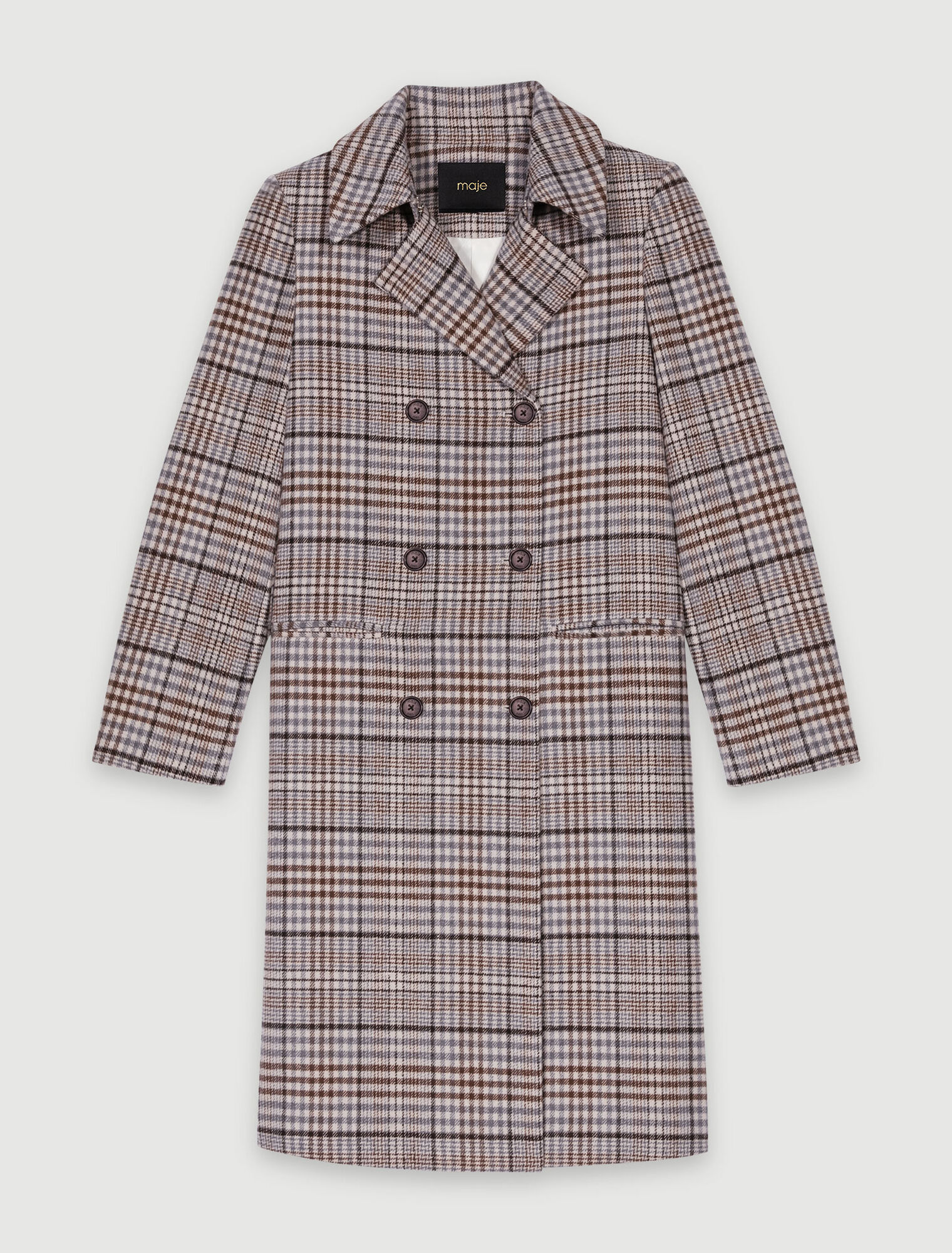 Cappotto lungo a scacchi