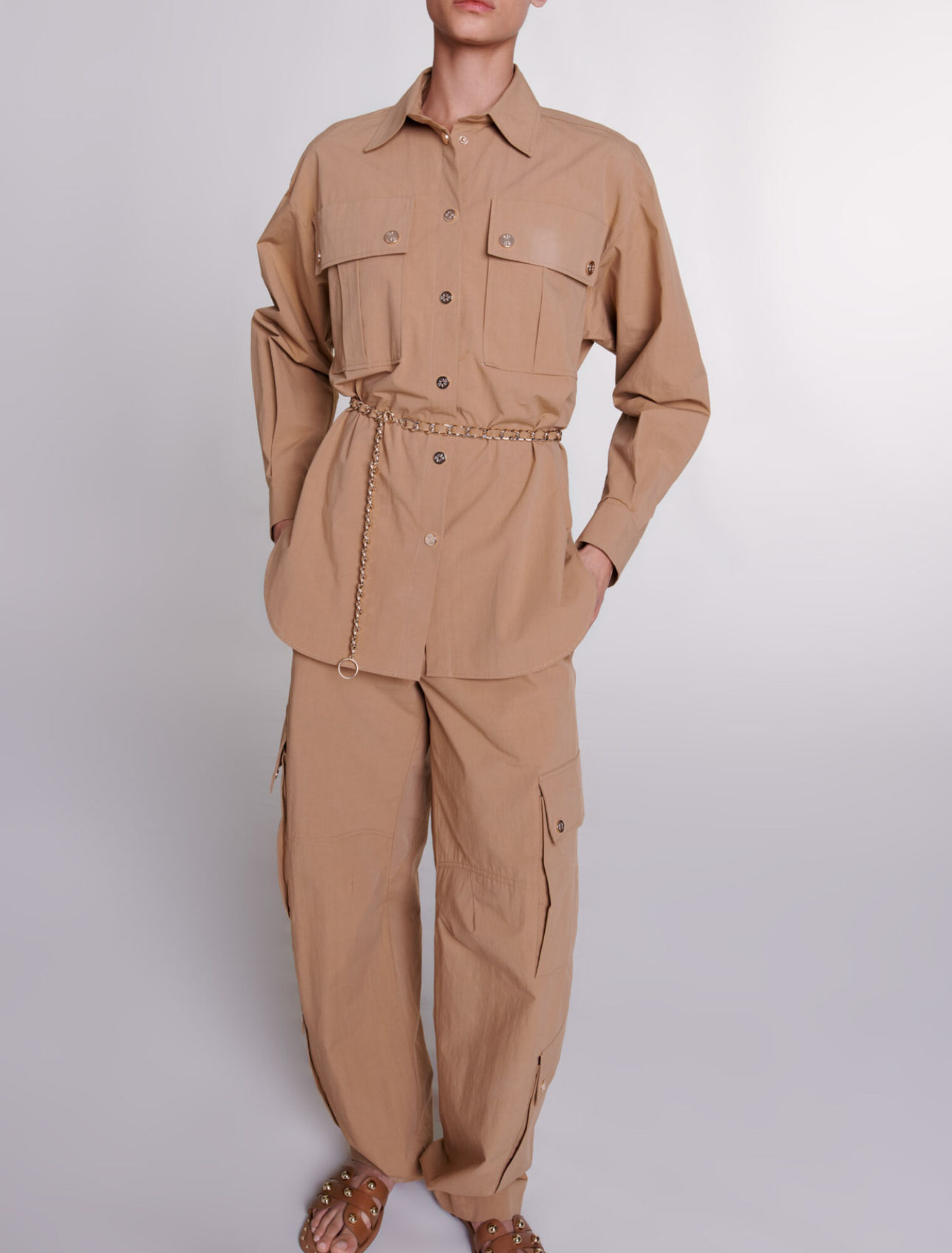 Camicia lunga con cintura