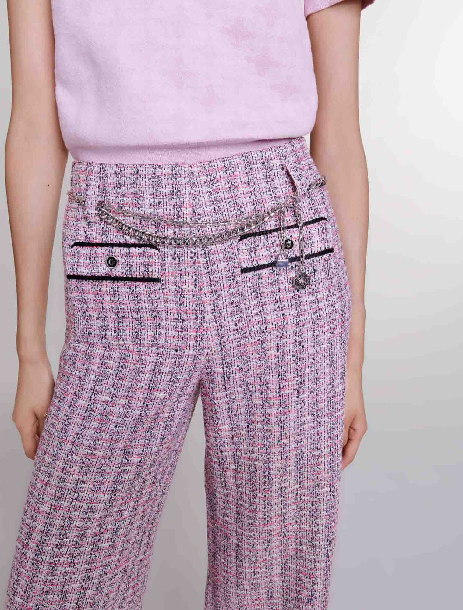 Pantaloni larghi in tweed