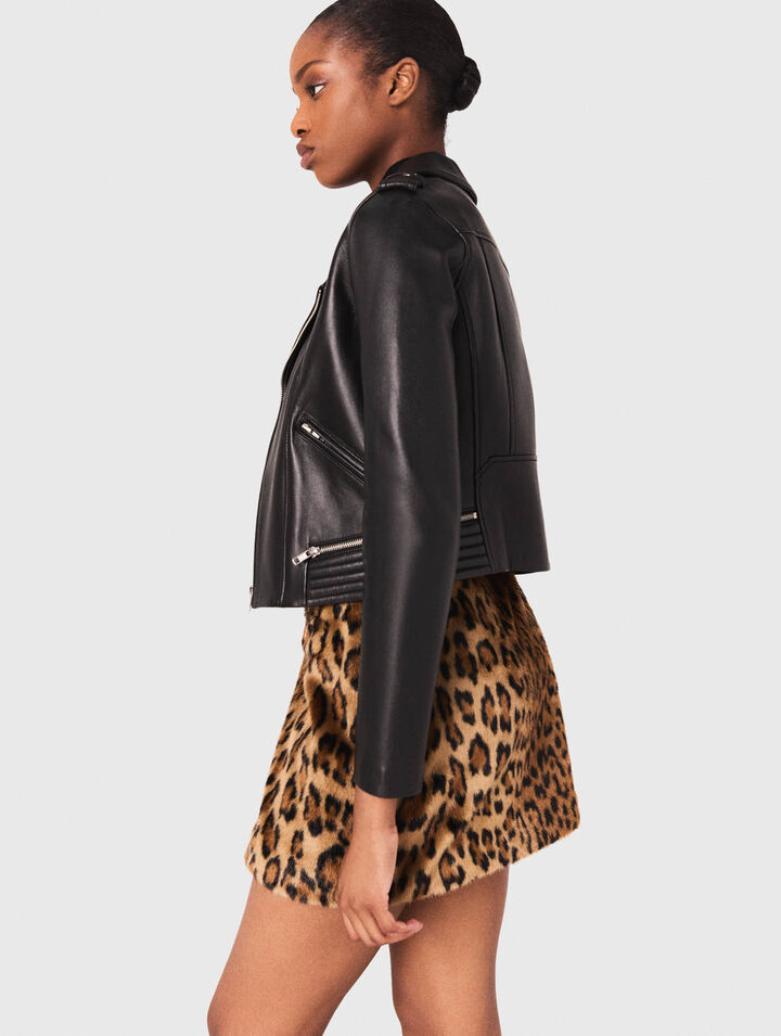 Giubbotto in pelle stile biker